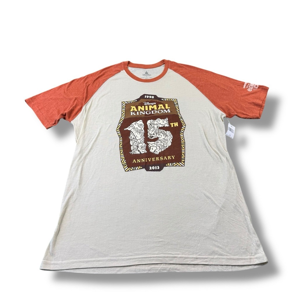 NWT Disney Parks 2013 Earth Day Animal Kingdom 15th Anniversary T-Shirt Sz Large